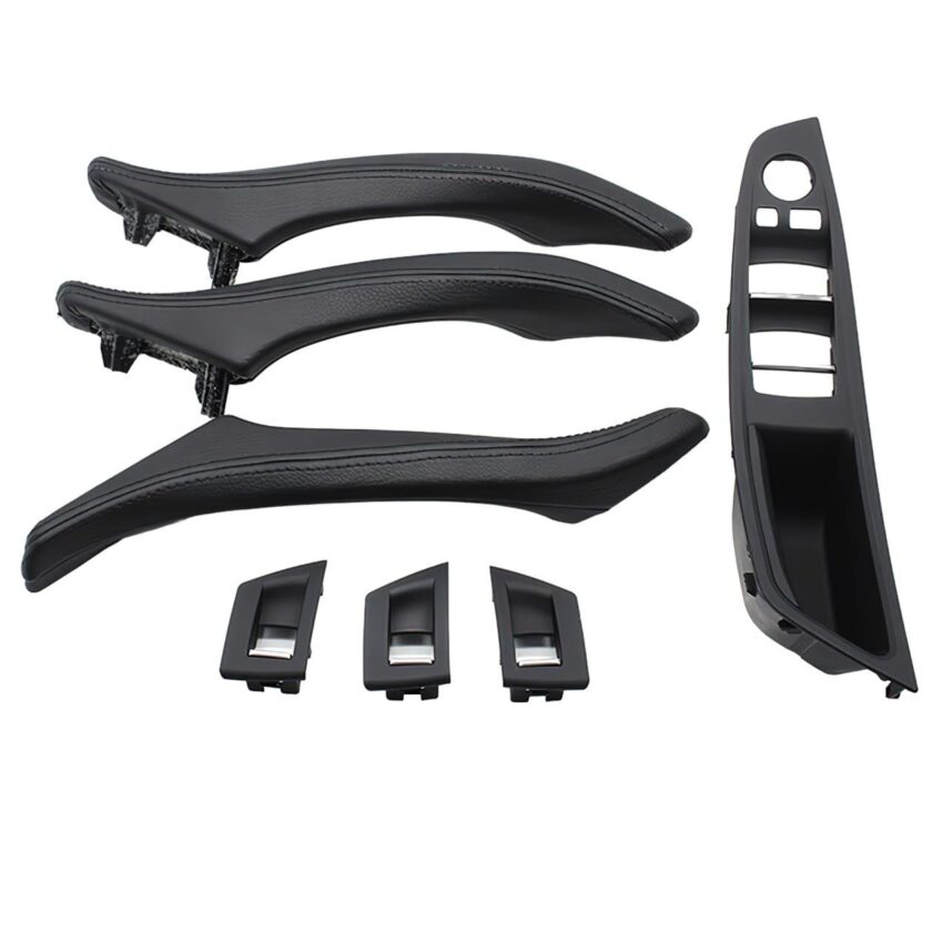 Bmw F10 2010 2017 Kapı Tutamak Seti Ön&Arka; Siyah Deri Kaplamalı Wender 51417225873L7